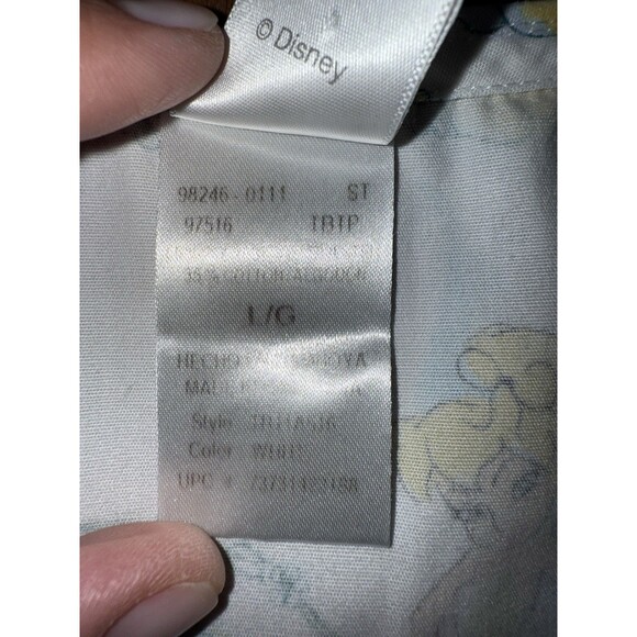 Disney Tinker Bell Scrub Top Women’s L Large White V-Neck Nurse Uniform Pockets - Picture 10 of 11